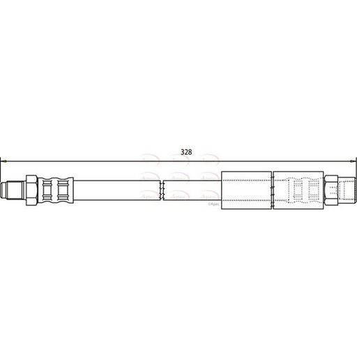 Apec Brake Hydraulic Hose Line Rear fits BMW 3 1980-1994 2.3 2.5 2.7