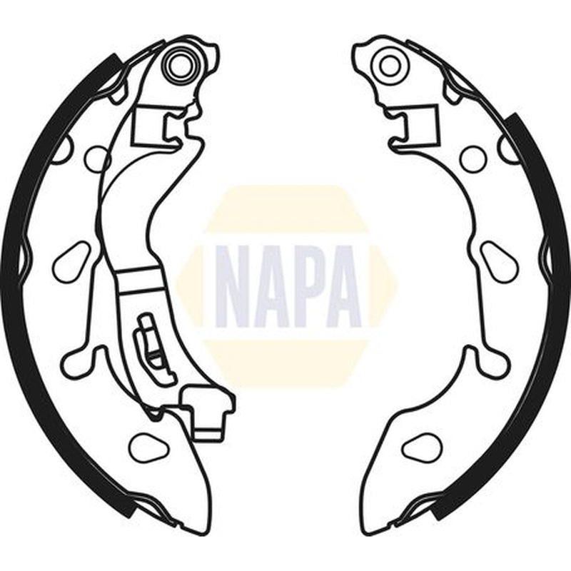 NAPA Brake Shoe Set Axle Kit fits Fiat 500 2007 on 1.2 1.3