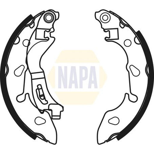 NAPA Brake Shoe Set Axle Kit fits Fiat 500 2007 on 1.2 1.3