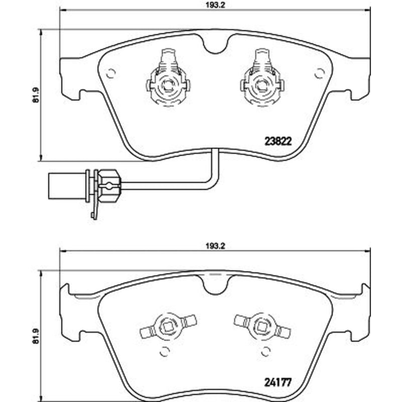 Mintex Front Brake Pad Set fits Bentley Continental 2003-2018 4.0 6.0