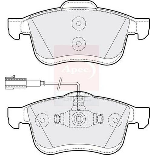 Apec Front Brake Pad Set fits Fiat Doblo Cargo 2010-2023 1.3 1.4 1.6 2.0