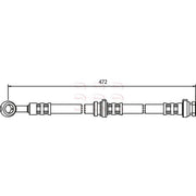 Apec Brake Hydraulic Hose Line Front fits Nissan Micra II 1992-2003 1.0 1.3 1.4
