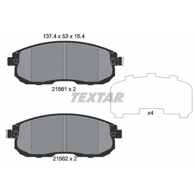 Textar Front Brake Pad Set 2156203