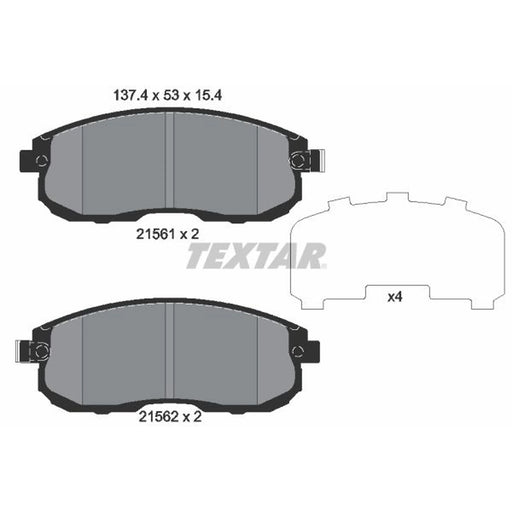 Textar Front Brake Pad Set 2156203