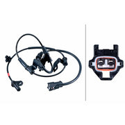 Hella ABS Wheel Speed Sensor Front 6PU 358 251-611