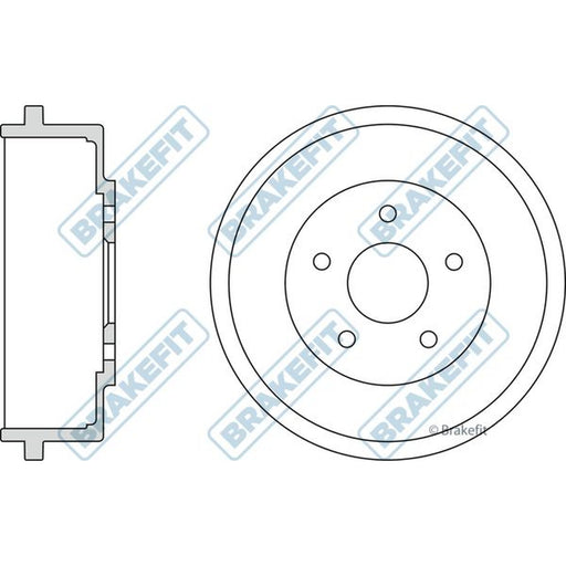 Apec Brake Drum Assembly Rear fits Ford Tourneo Connect 2002-2013 1.8
