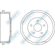 Apec Brake Drum Assembly Rear BDR9016