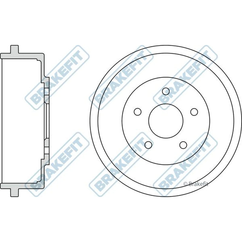 Apec Brake Drum Assembly Rear BDR9016