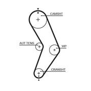 Gates Timing Belt Kit with Rollers fits Dacia Dokker 2012-2015 1.6
