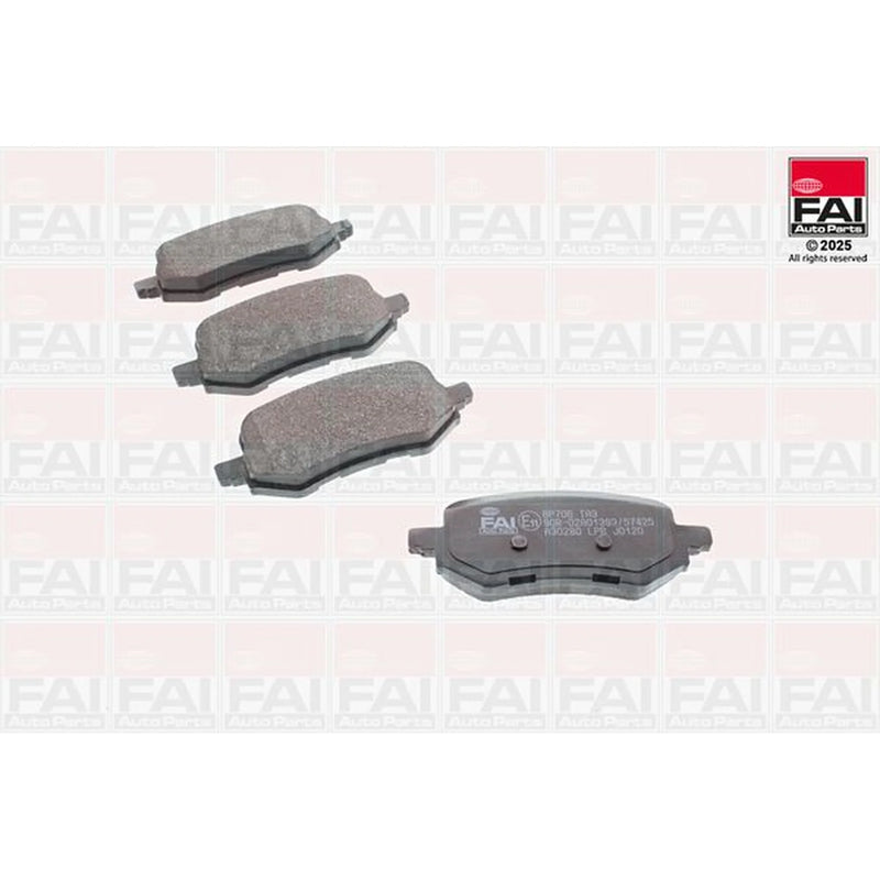 FAI Rear Brake Pad Set fits Ford Puma 2019-2020 1.0 1.5