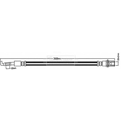 Borg & Beck Brake Hydraulic Hose Line Front Right BBH8074