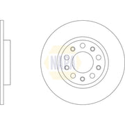 NAPA 2 x Solid Brake Discs fits Jeep Cherokee 2013-2018 2.0 2.2 3.2