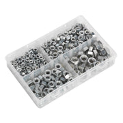 Sealey Steel Nut Assortment 1/4"-1/2"UNC 320pc AB030SN Sealey - Dynamic Drive