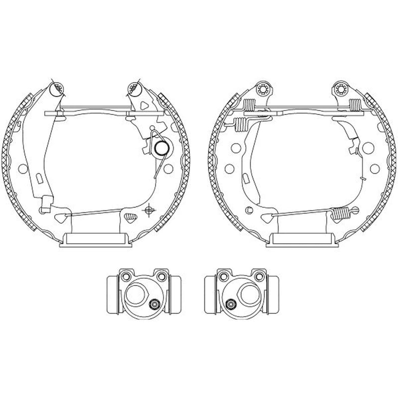Mintex Brake Shoe Set Axle Kit fits Citroën Saxo 1996-2003 1.1