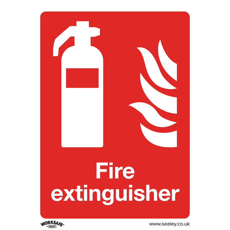 Sealey Prohibition Safety Sign Fire Extinguisher Rigid Plastic Pack of 10 Sealey - Dynamic Drive