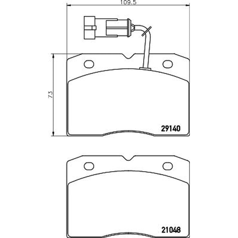 Mintex Front Brake Pad Set fits Iveco Daily II 1989-1998