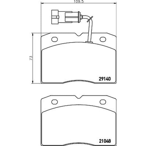 Mintex Front Brake Pad Set fits Iveco Daily II 1989-1998