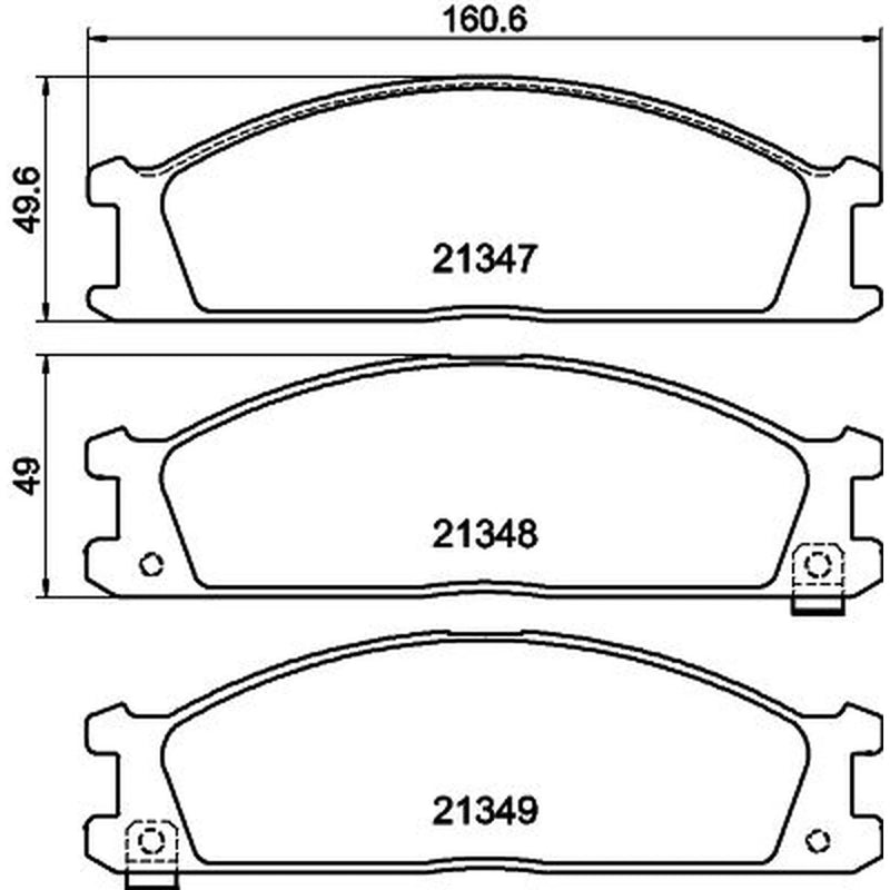 DON Front Brake Pad Set fits Ford Maverick 1993-1998 2.4 2.7