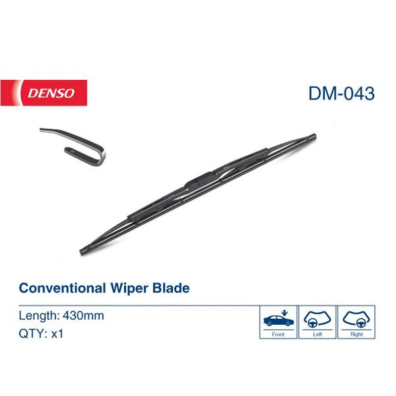 Denso Passenger Side Wiper Blades fits Alfa Romeo 75 1985-1992