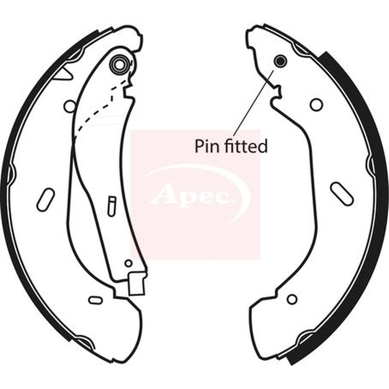 Apec Brake Shoe Set Axle Kit fits Ford Transit 2000-2006 2.0 2.3 2.4
