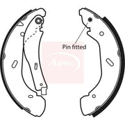 Apec Brake Shoe Set Axle Kit SHU632
