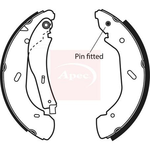 Apec Brake Shoe Set Axle Kit fits Ford Transit 2000-2006 2.0 2.3 2.4