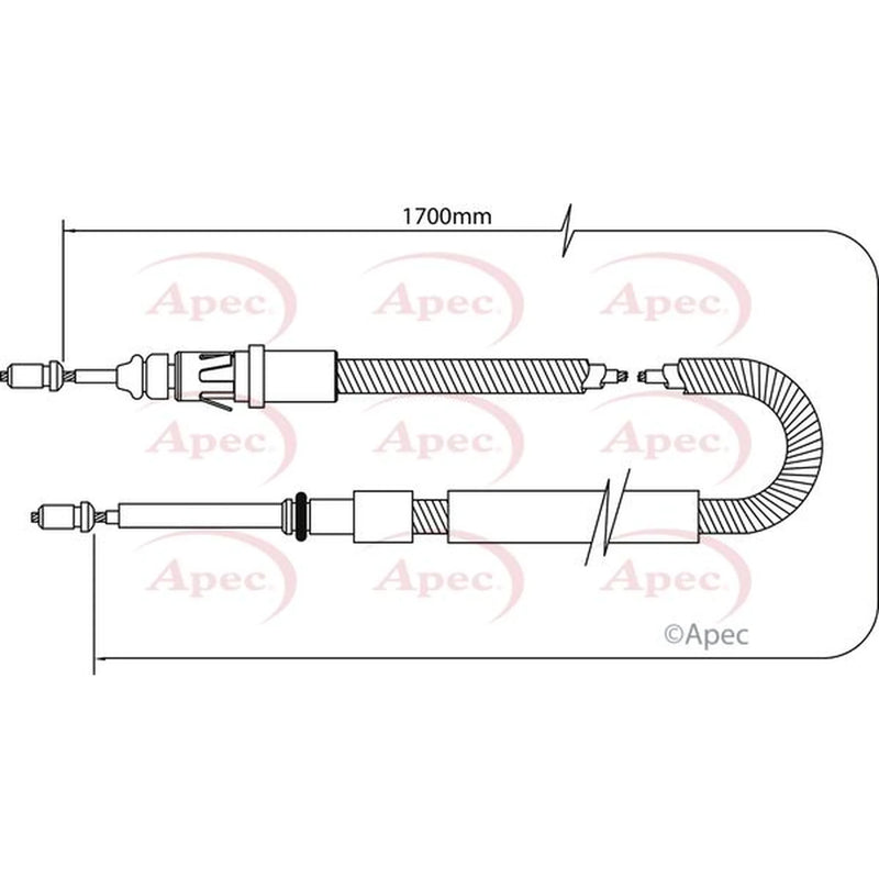 Apec Handbrake Cable Right Rear CAB1041
