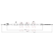 Apec Handbrake Cable Right Rear fits Hyundai IX35 2010-2015 2.0