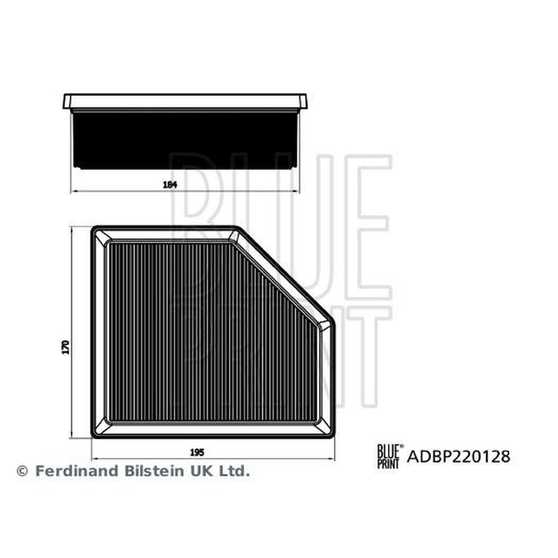 Blue Print Engine Air Filter fits Mitsubishi Outlander IV 2021 on 2.5