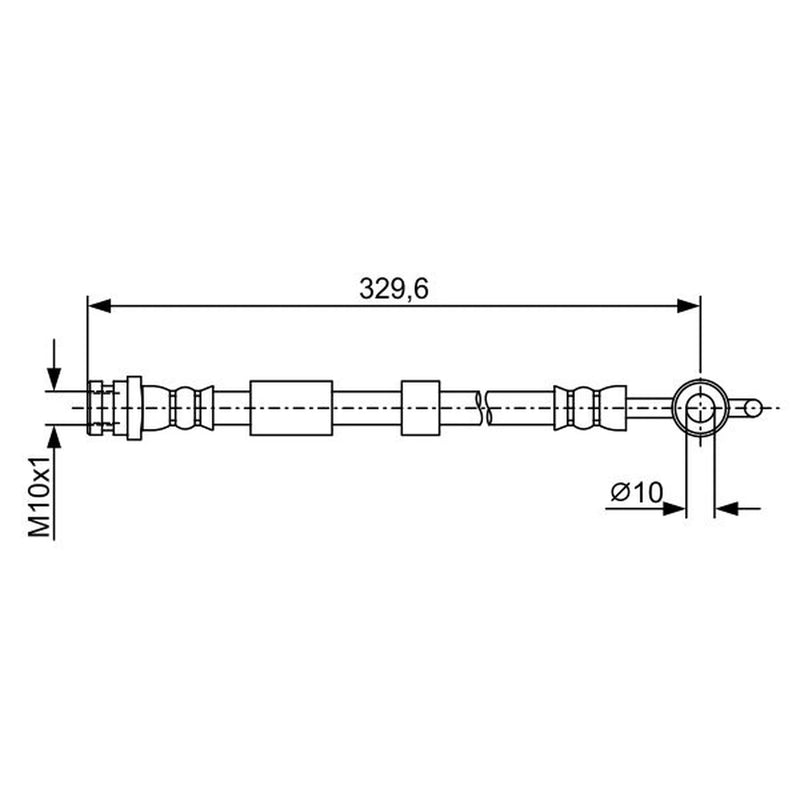 Bosch Brake Hydraulic Hose Line Rear fits Mazda 6 2007-2013 1.8 2.0 2.2 2.5
