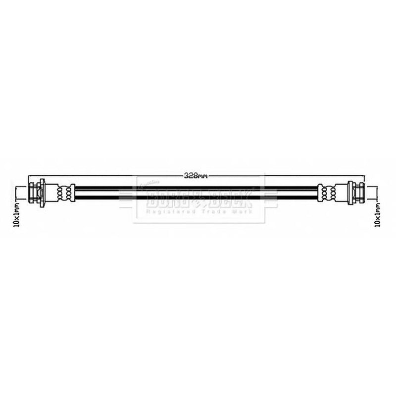 Borg & Beck Brake Hydraulic Hose Line Rear Left BBH7767