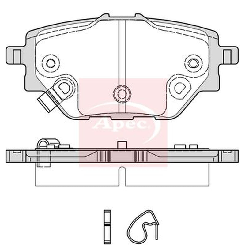 Apec Rear Brake Solid Discs & Pads fits MG Gs 2016 on 1.5