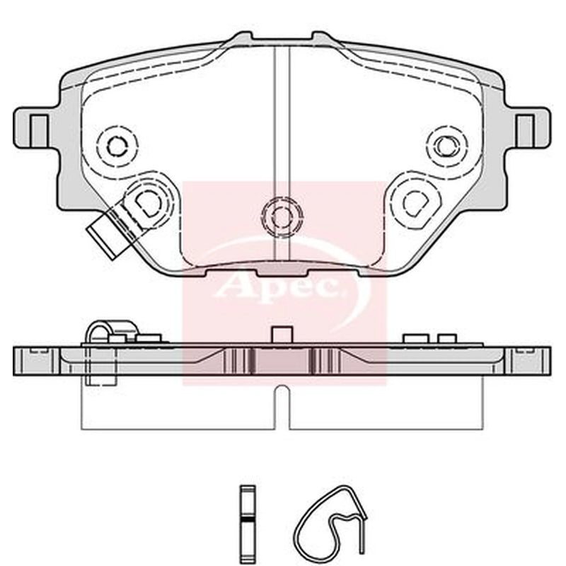 Apec Rear Brake Pad Set PAD2366