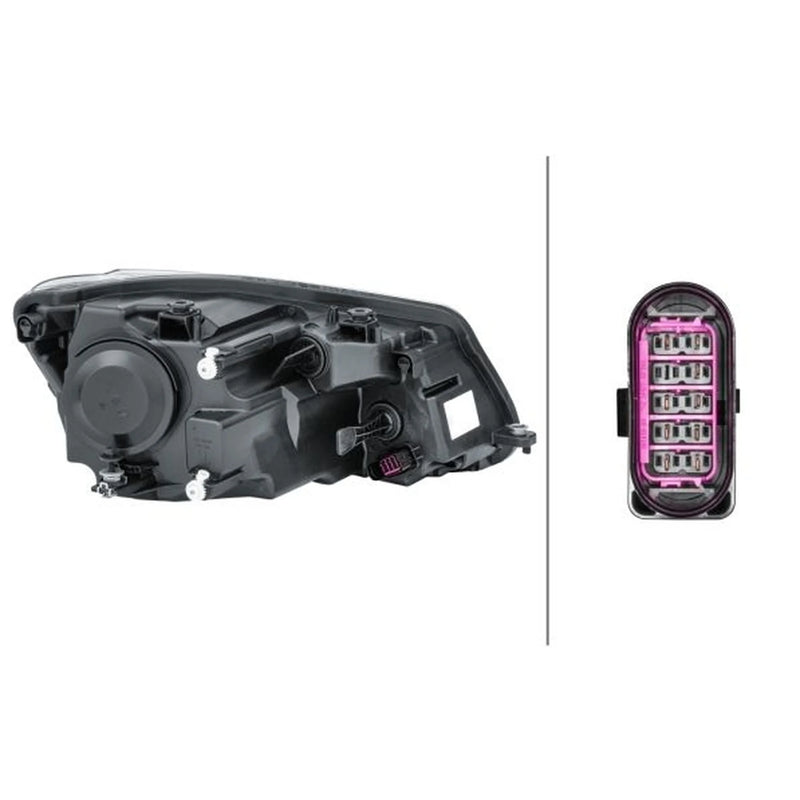 Hella Headlight Headlamp P21W Left fits VW Caddy III 2004-2015 1.2 1.6 2.0
