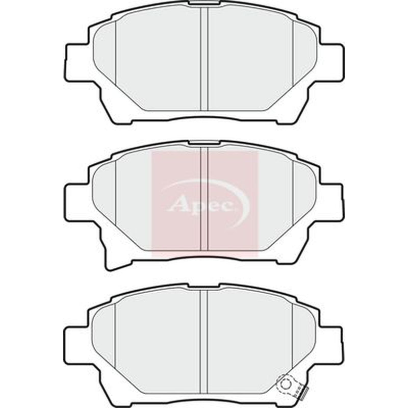 Apec Front Brake Pad Set fits Aston Martin Cygnet 2011-2013 1.3