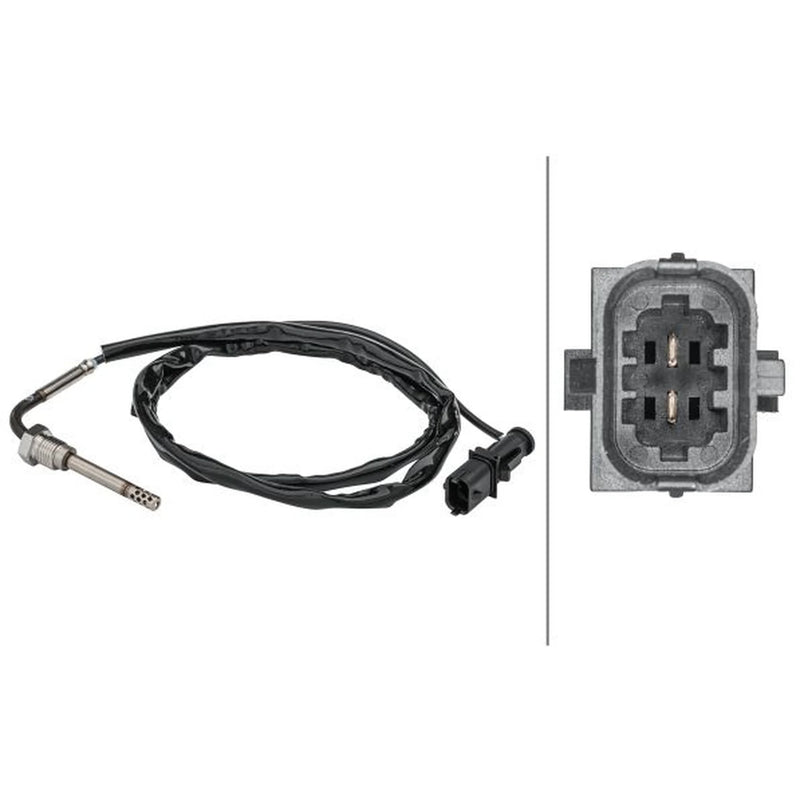 Hella Exhaust Gas Temperature Sensor before soot particulate fil fits Fiat Doblo
