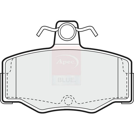 Apec Rear Brake Pad Set fits Nissan Almera 2000-2006 1.5 1.8 2.2