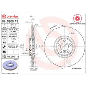 Brembo 2 x Front Aluminium Brake Disc Hub Brake Discs 09.D899.13