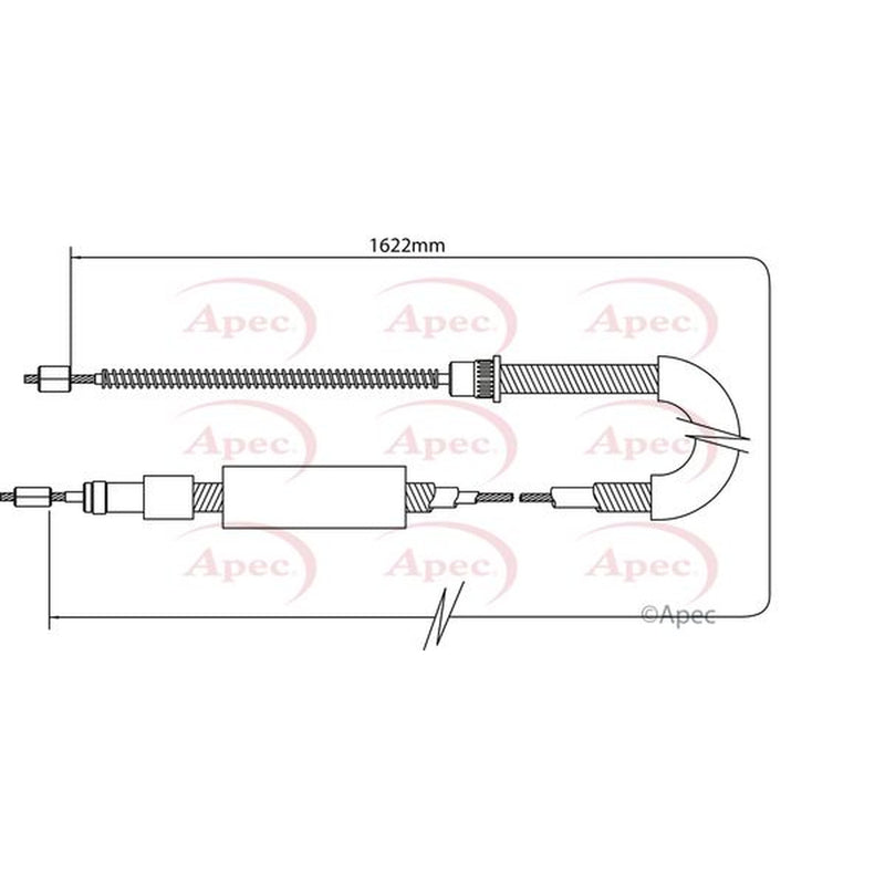 Apec Handbrake Cable Left Rear fits Ford Focus III 2010-2020 1.0 1.6 2.0