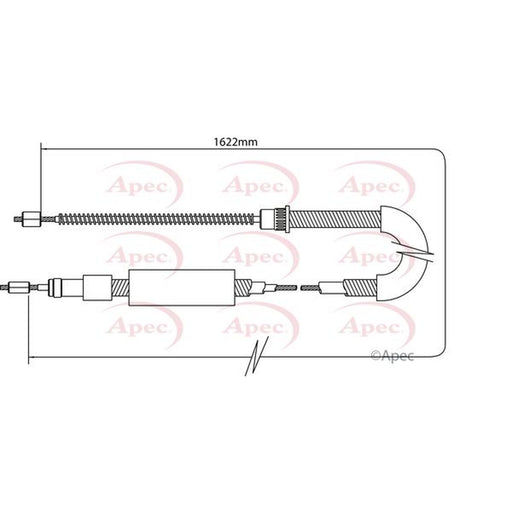 Apec Handbrake Cable Left Rear fits Ford Focus III 2010-2020 1.0 1.6 2.0