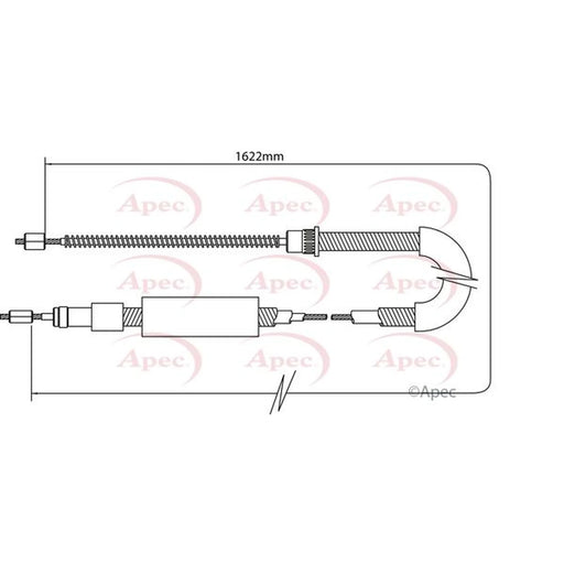 Apec Handbrake Cable Right Rear CAB1087