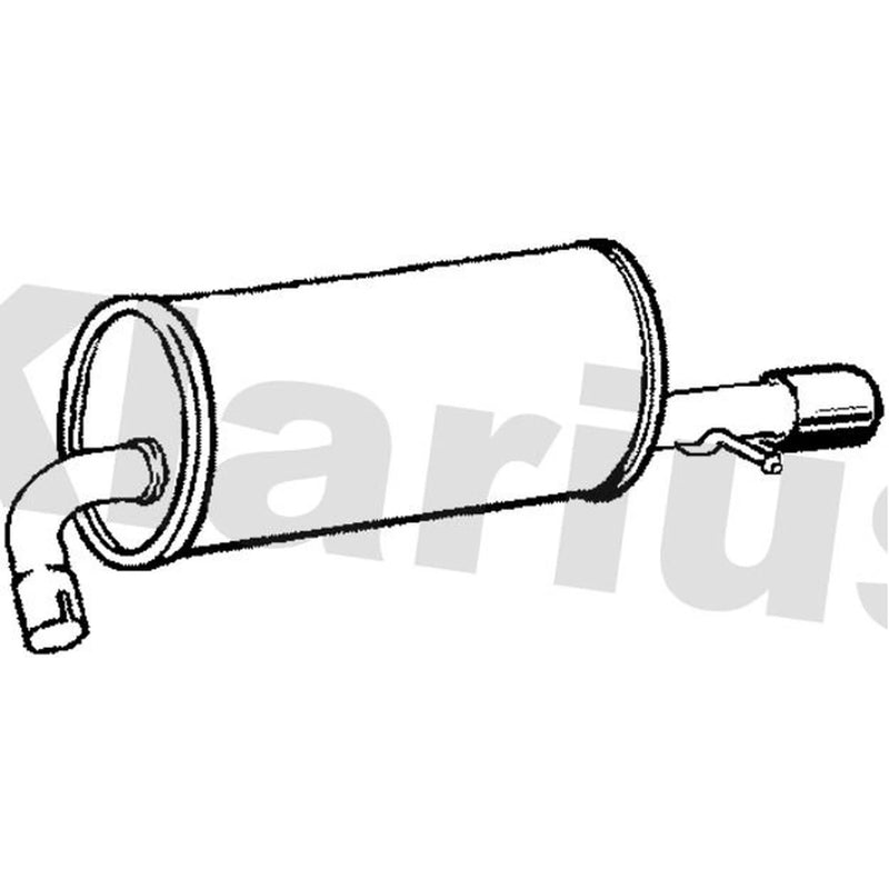 Klarius Box With Tail Pipe (Rh) Right Rear fits Jaguar S-Type II 1999-2007