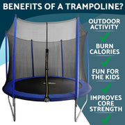 Dellonda 10ft Heavy-Duty Outdoor Trampoline with Safety Enclosure Net Dellonda - Dynamic Drive
