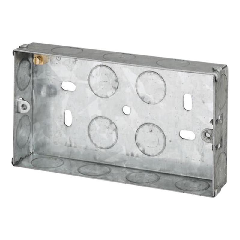 Dencon Metal Back Box 2-Gang 25mm Dencon - Town Tools
