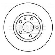 Borg & Beck Front Brake Vented Discs & Pads fits Fiat Ulysse 2002-2011 3.0