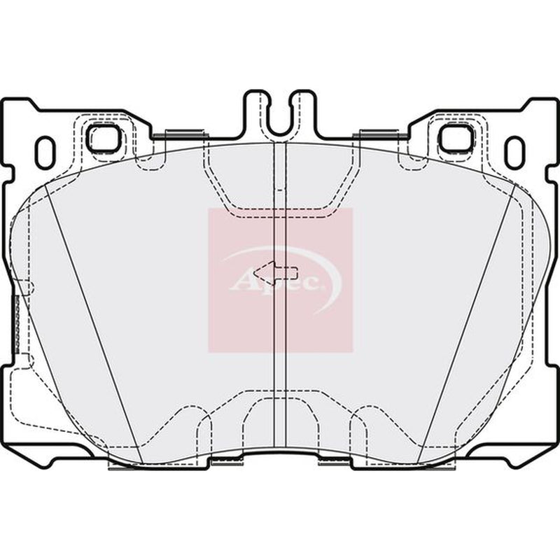 Apec Front Brake Pad Set fits Mercedes-Benz C-Class 2015-2023