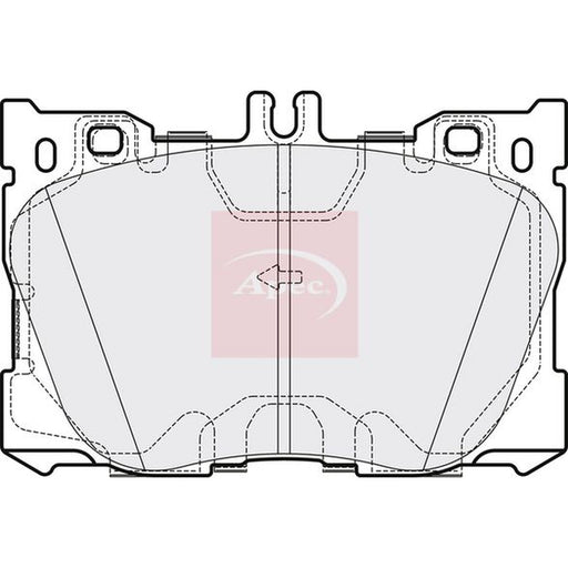 Apec Front Brake Pad Set fits Mercedes-Benz C-Class 2015-2023
