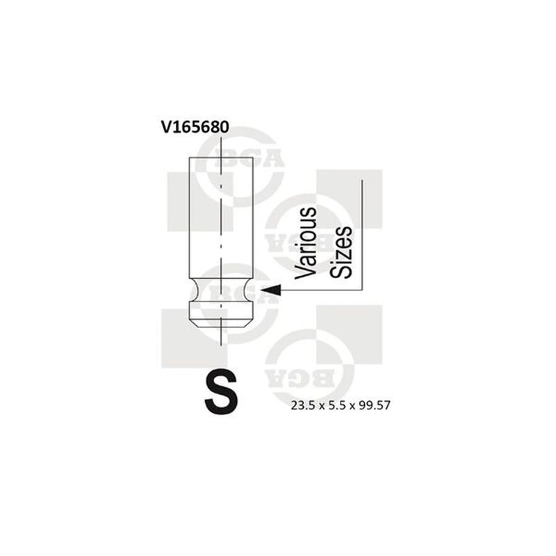 BGA Engine Intake Valve 23mm Head V165680