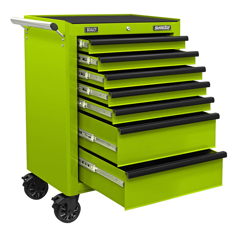 Superline Pro Superline PRO Rollcab 7 Drawer - Green/Black AP26479THV Superline Pro - Dynamic Drive