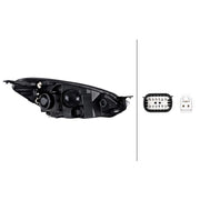 Hella Headlight Headlamp PY21W Left 1LG 354 857-071